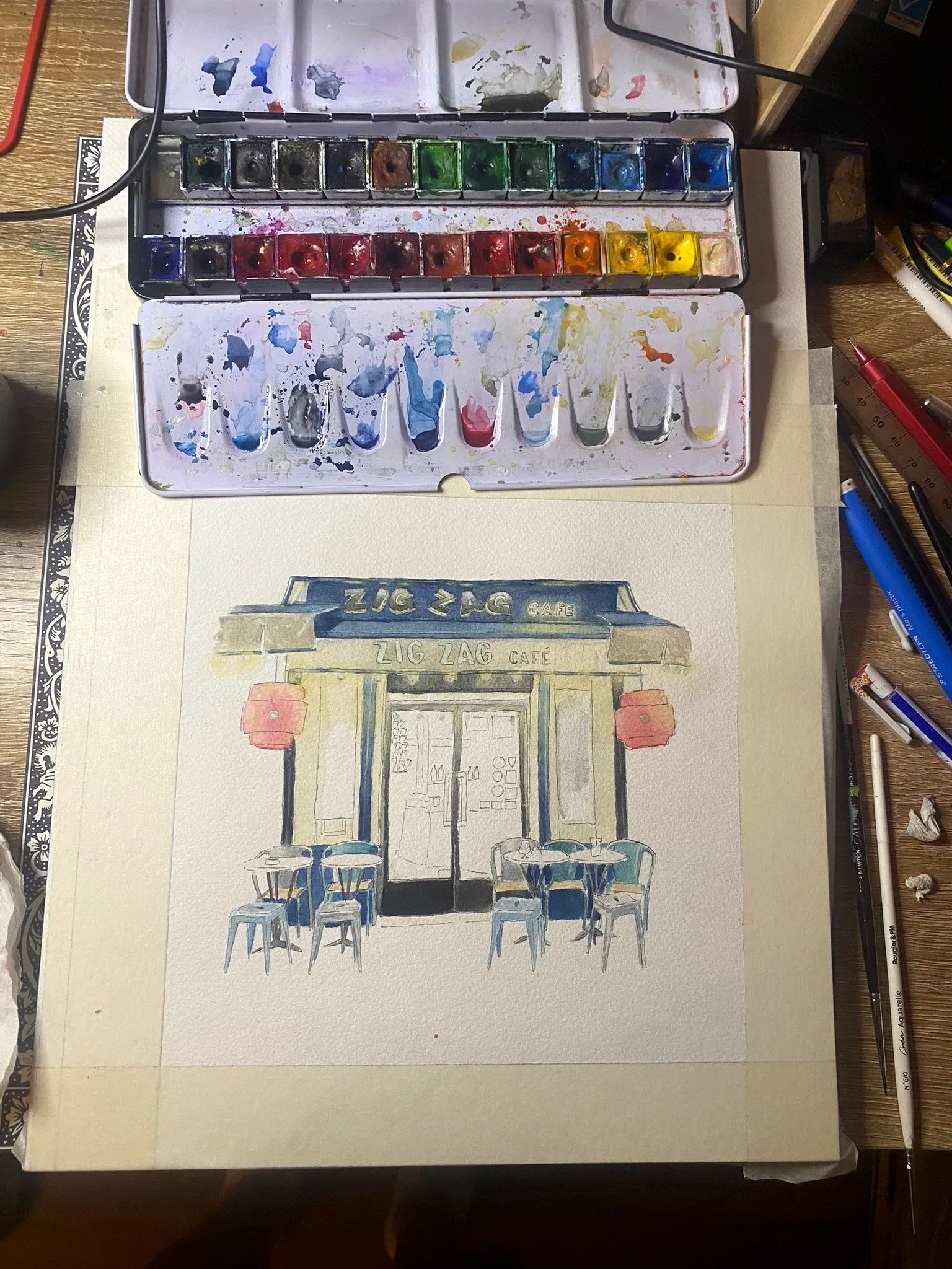 Mise en couleur de la façade